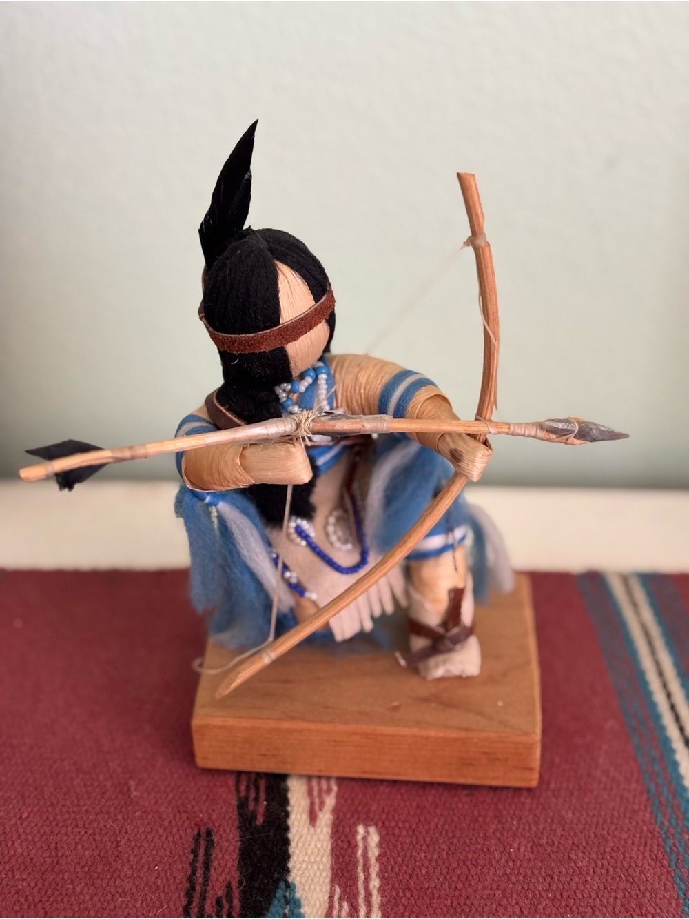 Handcrafted Signed Rhea Skye/Six Nations Reserve Native American Corn Husk Doll